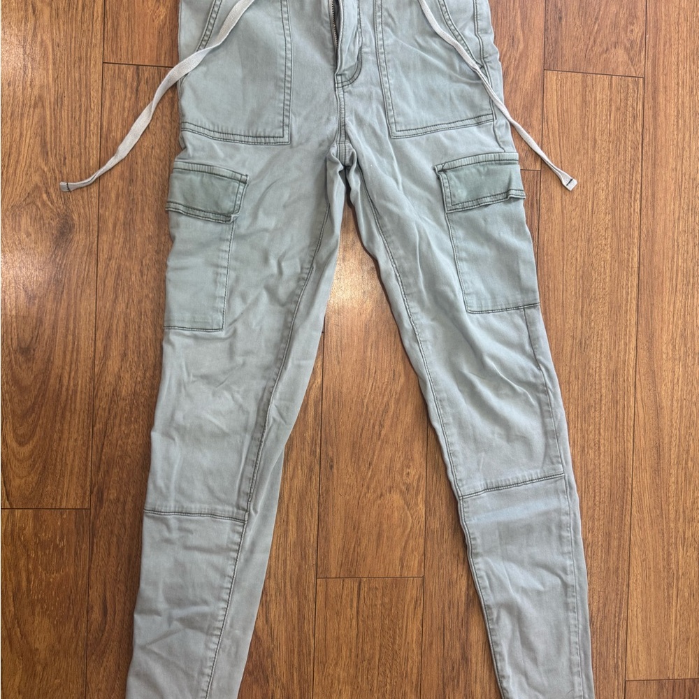 American Eagle Outfitters Gray Leggings with Adjustable Waist